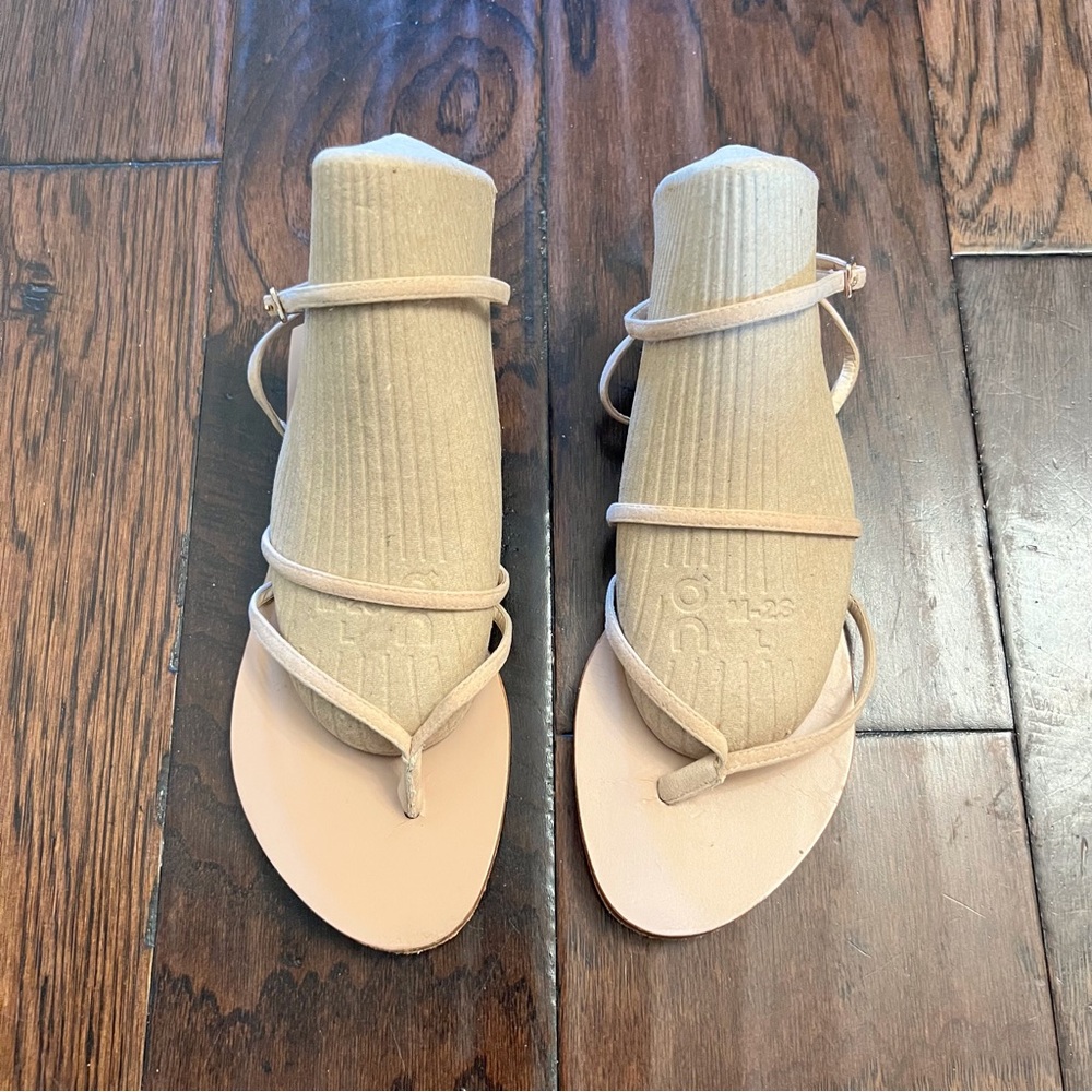 RAYE Coy Sandals Tan Beige Leather Revolve